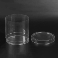 Boîte Cadeau Cylindrique Transparente en Plastique avec Couvercles – Emballage Personnalisé en Matériaux Recyclés (RPET, PET, PVC) – Tube Transparent