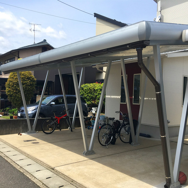 Aluminum Solar Carport Panel with Polycarbonate Roof MPPT Controller and Lithium Ion Battery for Garage Mounting