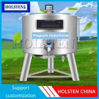 Machine de pasteurisation commerciale à haute productivité pour yaourt et lait, réservoir de 50L à 1000L, composant moteur principal, équipement de transformation laitière