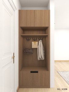 Tiroir à LED <span class=keywords><strong>en</strong></span> bois mélaminé simple blanc marchant garde-robe ouverte placard <span class=keywords><strong>en</strong></span> panneau de fibres de densité moyenne - Product Image 6