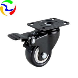 1/2/3/4/5/6 Zoll PVC-Rollen rotierende Universal bremslicht Industrie rollen Einkaufs wagen Rollen Wagen Lenkrad - Product Image 4