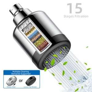 Leelongs Meilleure Pomme <span class=keywords><strong>de</strong></span> <span class=keywords><strong>Douche</strong></span> avec Filtres pour une Peau Saine, Élimine le Chlore et Filtre les Sables, la Rouille et les Métaux Lourds dans l'Eau - Product Image 1
