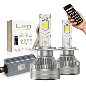 <span class=keywords><strong>ไฟ</strong></span>หน้า LED H4 150W 16000lm 3000K-6000K สีควบคุมผ่านแอปหลอดทองแดงคู่ปรับได้ H1 H3 H4 H7<span class=keywords><strong>ไฟ</strong></span>9005 - Product Image 1
