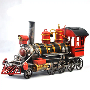 Rétro modèle moteur à vapeur <span class=keywords><strong>train</strong></span> mini <span class=keywords><strong>train</strong></span> en métal à vendre fer américain grand garçon modèle <span class=keywords><strong>train</strong></span> photographie accessoires - Product Image 2