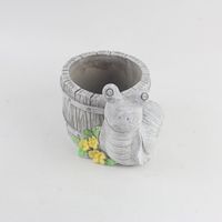 Pot Bunga Vas Tanaman Taman Figurine Semen Tanpa Lapisan Ramah Lingkungan Modern, Lukisan Ramah Lingkungan untuk Penggunaan di Rumah, untuk Lantai dan Dinding