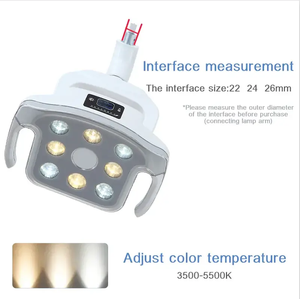 Lampe LED sans ombre pour chirurgie dentaire, 6 ampoules LED avec capteur tactile, lumière froide pour opérations cliniques - Product Image 5