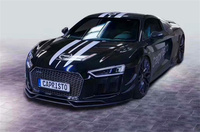 Pour AUDI R8 2016-2019 : Décoration de pare-chocs, lèvre avant en fibre de carbone, spoiler de pare-chocs, extension de pare-chocs