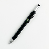 Stylo multifonction en métal 6 en 1 avec logo personnalisé, stylo à bille, niveau, tournevis, règle, échelle, cadeau promotionnel, vente en gros