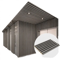 Panneaux muraux WPC modernes de qualité supérieure pour l'intérieur et l'extérieur, imperméables, écologiques, design en lattes de bois de haute qualité, pour appartement