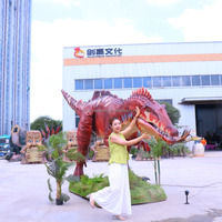 Dinosaure animatronique réaliste de 7 m pour parcs à thème intérieurs/extérieurs, centres commerciaux et décoration de parcs d'attractions