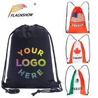 Sac à cordon en nylon recyclé imprimé numériquement, imperméable, personnalisé, nouveau design, pour les sports et les jeux