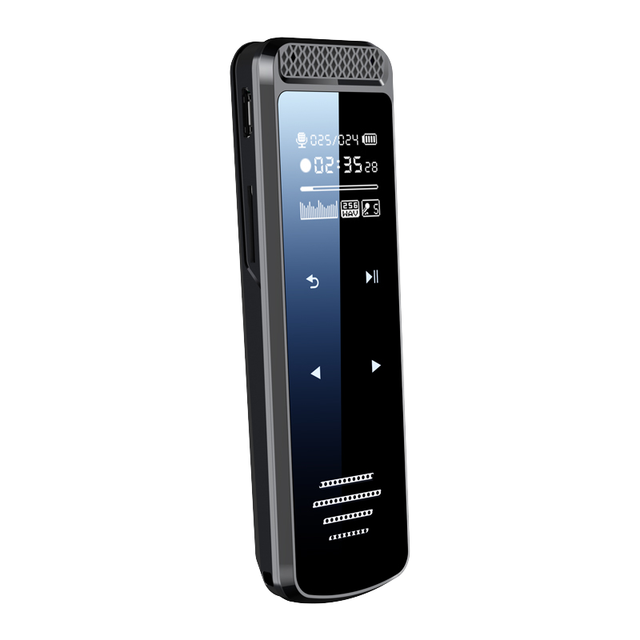 Touch Screen One Click Audio Record Dictaphone Voice Over 18 Hours Recording Voice Content Text MP3 USB Digital Voice Recorder