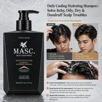 MASC. Sampo Peppermint Hidrasi Sejuk Bersih Melembapkan untuk Semua Jenis Rambut & Kulit Kepala Sensitif Bebas Sulfat/Paraben OEM/ODM