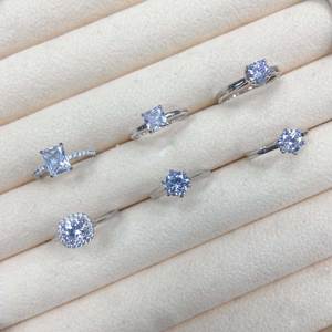 Nhẫn cưới bạc Ý 925 mạ rhodium cao cấp, nhiều mẫu mã, đính đá zirconia, bán buôn, chất lượng cao dành cho nữ - Product Image 4