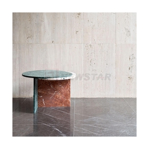 Tavolino da Caffè in Marmo Naturale Colorato di Design Moderno Newstar, Personalizzabile, per Arredamento Soggiorno - Product Image 2
