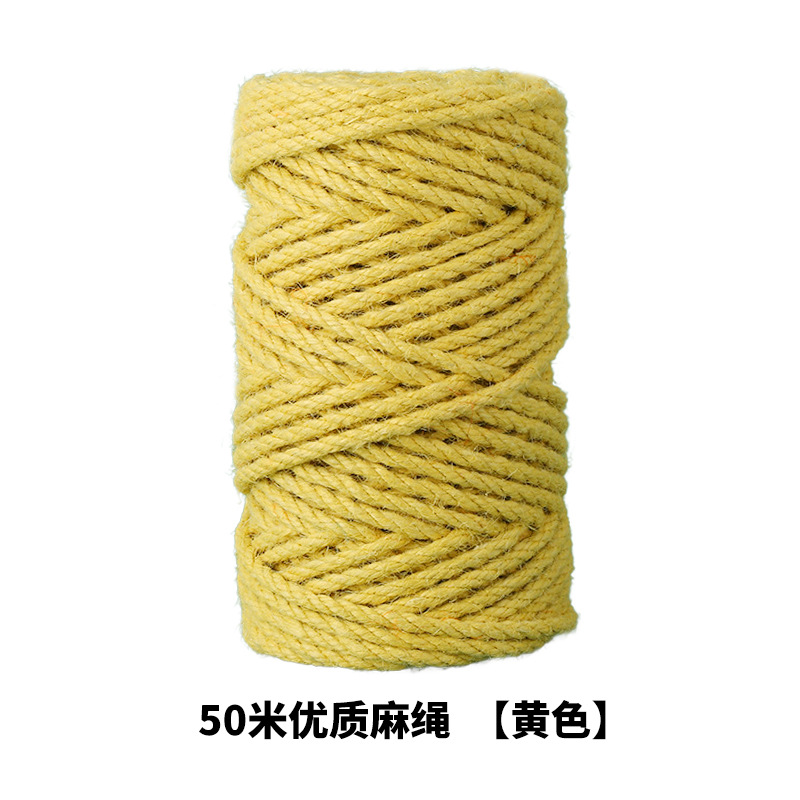Yellow hemp rope [Minimum bid 10 meters]