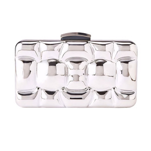 Women Formal Box Acrylic Evening <b>Bag</b> Fashion Detachable Metal Chain Clutch Purse Elegant Purse for Wedding Gala Party - Product Image 1
