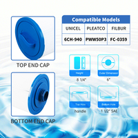Cartucho de Filtro para Bomba de Piscina Reutilizable de PET Azul+Blanco Hot Star 330/600/800/1000/2500 Gal HY6CH-940 para Accesorios de Piscina