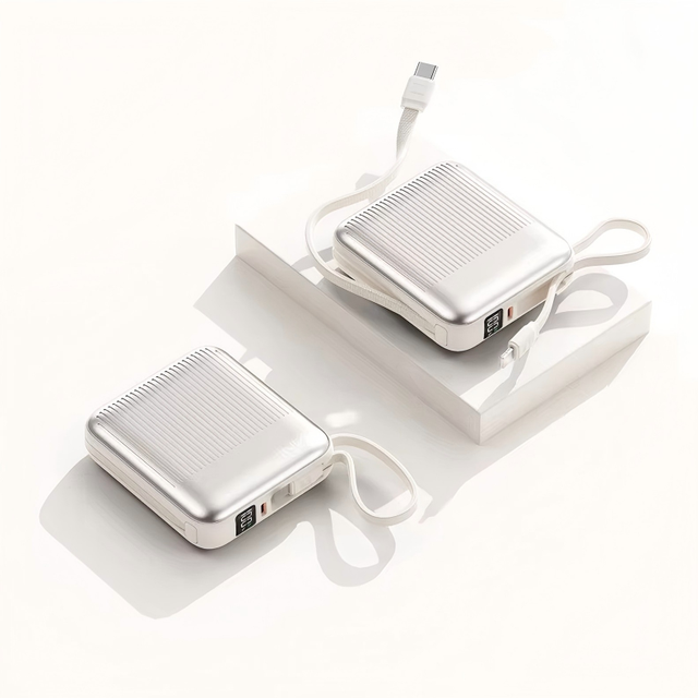 2026 Hot Selling Mini High Capacity Power Bank 10000mAh 20000mAh Built in Cable Fast Charging Slim Power Banks for iPhone