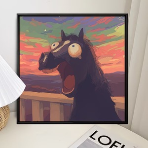 Songwoo Gallina Divertida que Grita, Kit de <span class=keywords><strong>Pintura</strong></span> por Números Estilo Van Gogh, Gallo de Dibujos Animados, <span class=keywords><strong>Pintura</strong></span> por Números DIY - Product Image 3