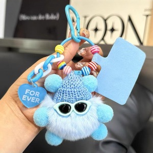 พวงกุญแจรถตุ๊กตายัดไส้ขนกระต่ายน่ารักเป็นมิตรต่อสิ่งแวดล้อม - Product Image 4