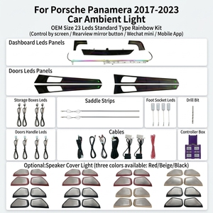 Lampu Atmosfer Interior LED RGB Standar Xenplus OEM Fit 23 Lampu dengan Kontrol Layar untuk Porsche Panamera 2017-2023 Retrofit - Product Image 2