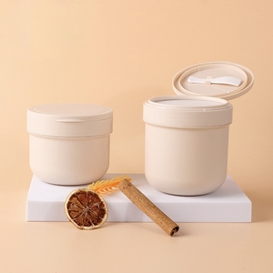 Offre Spéciale – Pots de Luxe en PP Kaki de 300 ml et 400 ml pour <span class=keywords><strong>Beurre</strong></span> Capillaire et Gommage, avec Logo <span class=keywords><strong>Personnalisé</strong></span> et Cuillère, pour Crème Visage - Product Image 3