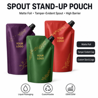 Pochette souple de luxe avec bec verseur et impression personnalisée pour aliments (sucre et aliments pour animaux) et marquage à chaud
