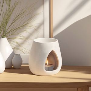 Home Decoration White Aromatherapy Aroma <b>Candle</b> Wax Warmer Tealight <b>Candle</b> Holder Ceramic Essential Oil <b>Burner</b> - Product Image 4