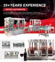 Ligne de machines automatiques électriques de remplissage et de bouchage de vin pour la vodka, le champagne et le traitement des boissons en bouteilles de verre