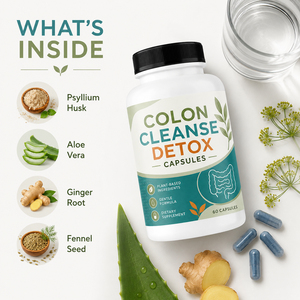 Capsules Détox Beauté Probiotiques Sans Gluten de Haute Qualité pour Nettoyage du Côlon, Certifiées GMP HACCP, Naturelles, 60 Comprimés, Perte de Poids, Santé Intestinale 1 - Product Image 3