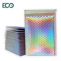 Enveloppes à bulles, boucleur holographique, en arc-en-ciel métallique étanche, pour la livraison, 50 unités