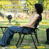 Chaise de camping pliable avec accoudoirs en bois, style Kermit, tissu Oxford, acier carbone, portable, légère, pour extérieur, plage, pêche