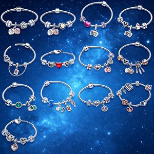 Pulsera Original de la Serie Océano con Encantadora Tortuga, <span class=keywords><strong>Estrella</strong></span> y Hueso de Serpiente para Joyería Femenina, Complemento DIY - Product Image 1