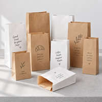 Sac en papier kraft écologique à soufflets latéraux pour emballage de desserts et bonbons, impression personnalisée, de l'usine ECO Source