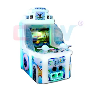 Đồng xu Pusher giải điên nước chụp đồng tiền hoạt động Súng Arcade trò chơi video máy cho trẻ em bán trung tâm trò chơi