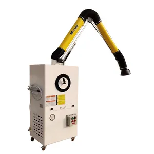 Pulse Jet Self Cleaning Mobile Fume Extractor 1.5kw Cutting Blanking Machine Filter Cartridge Welding Dust Collector