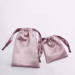 Pochette cadeau en satin gaufré personnalisée, réutilisable, écologique, recyclable, de luxe, avec logo, pour le rangement de vêtements, chaussures, bijoux, perruques - Product Image 4