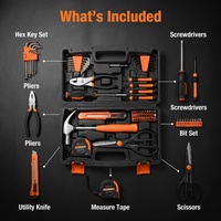 Marteau multifonction, pinces, boîte à outils de 57 pièces pour l'entretien professionnel