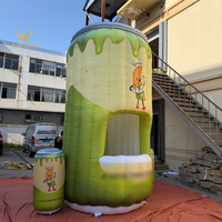 Tente gonflable personnalisée en forme de canette/bouteille pour impression par transfert thermique durable, idéale pour la publicité commerciale