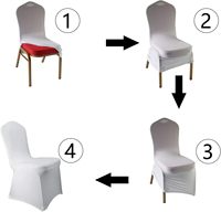 Housses de chaise blanches Housse de chaise en polyester spandex Housses extensibles pour la fête de mariage Banquet Housses de chaise à l'avant plat