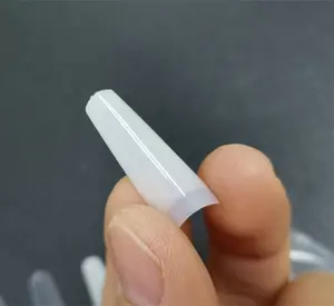 ปลายเล็บปลอม500ชิ้นปลายเล็บปลอมโลงแบบธรรมชาติฝรั่งเศสใสโปร่งแสงปลายเล็บอะคริลิกเจลทาเล็บ - Product Image 1