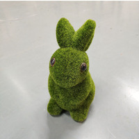Ornements de lapins en herbe artificielle réaliste pour la décoration festive de la maison et des jardins