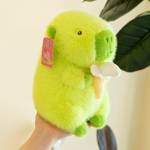Venta al por mayor: Nuevo peluche de capibara verde adorable con forma de plátano amarillo, muñeco suave de algodón PP, regalos de decoración para el hogar para niños - Product Image 5