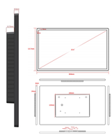 Tableta todo en uno ultrafina LCD Full HD de señalización digital montada en la pared de 15,6 pulgadas