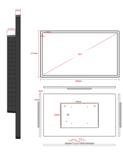 ป้ายดิจิตอลติดผนังขนาด 15.6 นิ้ว Full HD LCD แท็บเล็ต All In <span class=keywords><strong>One</strong></span> บางเฉียบ - Product Image 4