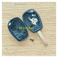 Coque de clé de voiture à distance de remplacement intelligente pour clé à 2 boutons Renault sans logo clés de véhicule à lame VA6