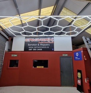 Focos LED de panal blanco frío para detalles de automóviles, luces hexagonales de garaje impermeables para Decoración - Product Image 3