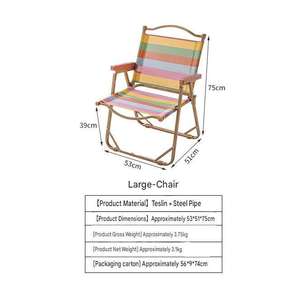 Conjunto de <span class=keywords><strong>Mesa</strong></span> y Sillas Plegables de <span class=keywords><strong>Aluminio</strong></span> con Rodillo de Masaje, Silla de Jardín Portátil para Acampar y Pescar, Diseño a Rayas, Compatible con OEM y ODM - Product Image 5