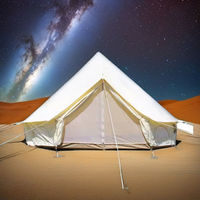 Tienda de campaña de lona personalizada de un dormitorio con salida para estufa, para 8 personas, para camping, fabricante con certificación ISO, taller, OEM, ODM, para campamento de caza en invierno